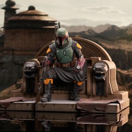 THE MANDALORIAN BOBA FETT ON THRONE PREMIER COLLECTION STATUA FIGURE GENTLE GIANT