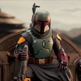 THE MANDALORIAN BOBA FETT ON THRONE PREMIER COLLECTION STATUA FIGURE GENTLE GIANT