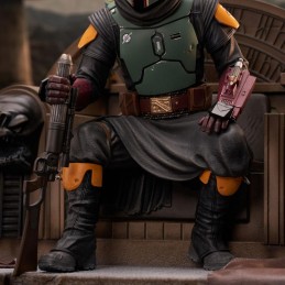 THE MANDALORIAN BOBA FETT ON THRONE PREMIER COLLECTION STATUA FIGURE GENTLE GIANT