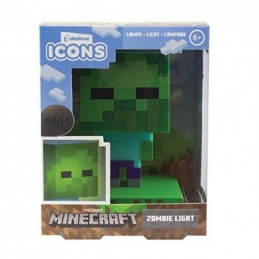 PALADONE PRODUCTS MINECRAFT 3D LAMP ICON ZOMBIE V2 LIGHT 10CM FIGURE