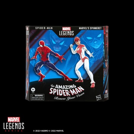 MARVEL LEGENDS THE AMAZING SPIDER-MAN RENEW YOUR VOWS SPIDER-MAN AND SPINNERET BIPACK ACTION FIGURES