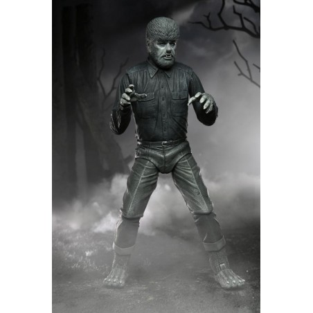 UNIVERSAL MONSTERS ULTIMATE WOLFMAN BLACK AND WHITE ACTION FIGURE