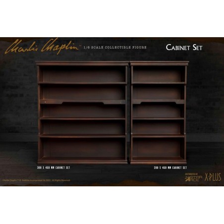 CHARLIE CHAPLIN SCALE COLLECTIBLE FIGURE CABINET SET