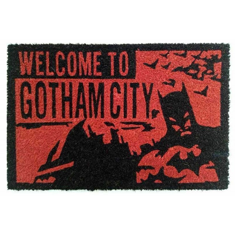 BATMAN WELCOME TO GOTHAM CITY DOORMAT ZERBINO TAPPETINO PYRAMID INTERNATIONAL
