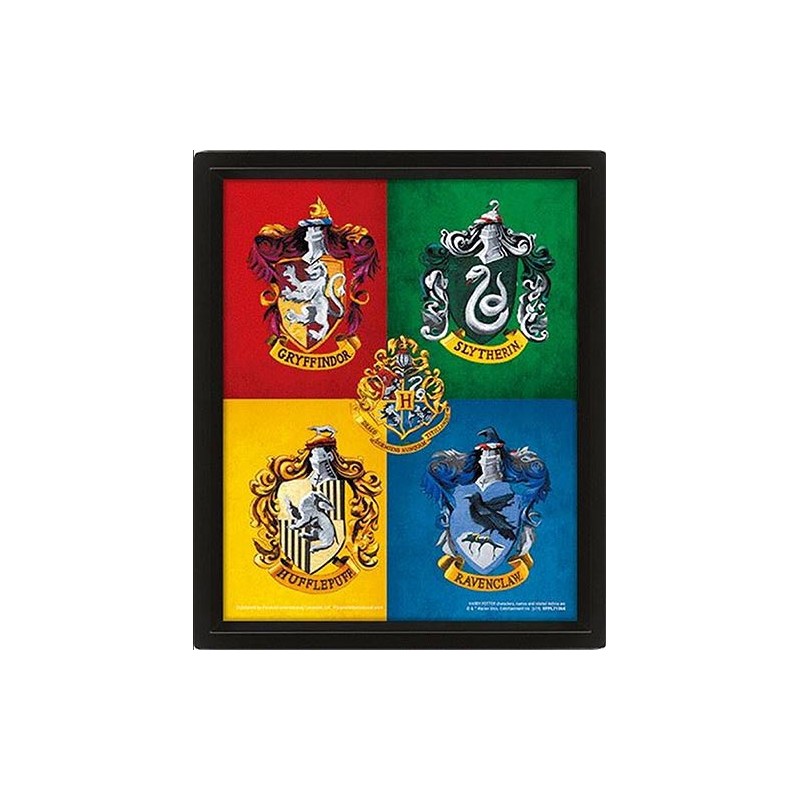 HARRY POTTER COLORFUL CRESTS LENTICULAR 3D POSTER 25X20CM PYRAMID INTERNATIONAL