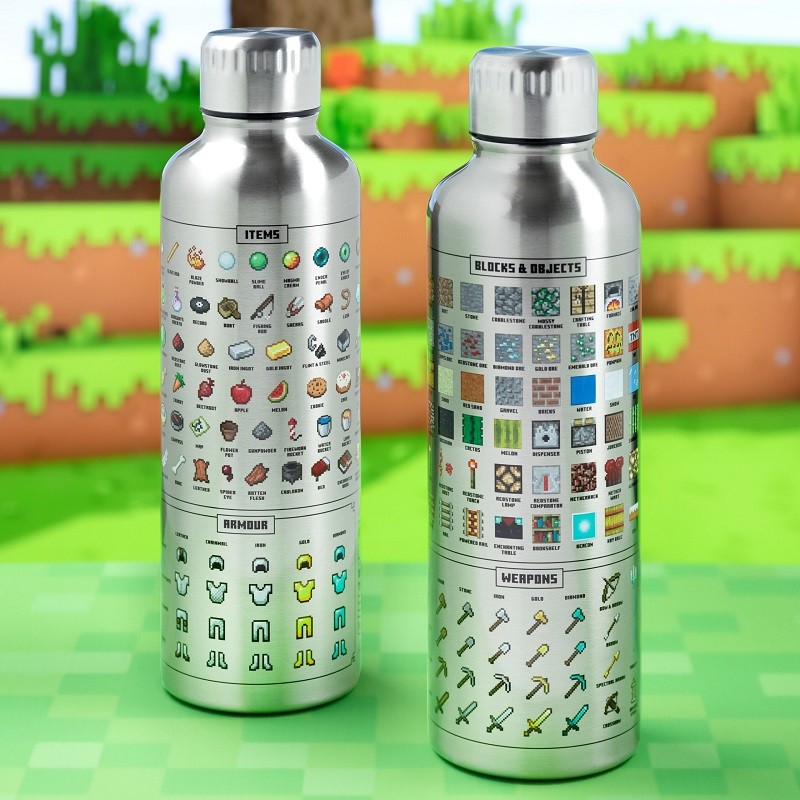 PALADONE PRODUCTS METAL WATER BOTTLE MINECRAFT 500ML
