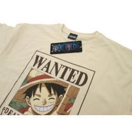 T SHIRT ONE PIECE MONKEY D LUFFY WANTED