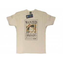 MAGLIA T SHIRT ONE PIECE MONKEY D LUFFY WANTED