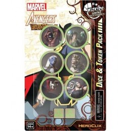 WIZKIDS MARVEL HEROCLIX AVENGERS THE WAR OF THE REALMS DICE AND TOKENS SET