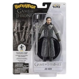 GAME OF THRONES BENDYFIGS JON SNOW ACTION FIGURE NOBLE COLLECTIONS