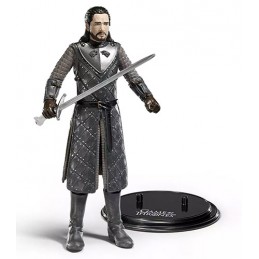 NOBLE COLLECTIONS GAME OF THRONES BENDYFIGS JON SNOW ACTION FIGURE