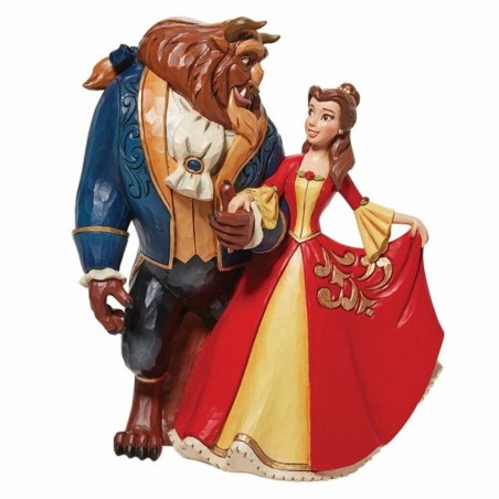 BEAUTY AND THE BEAST ENCHANTED CHRISTMAS STATUE FIGURE