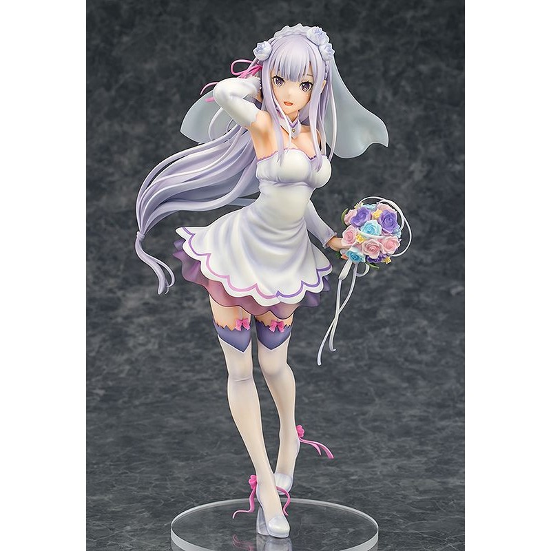 RE:ZERO EMILIA WEDDING VERSION STATUA FIGURE PHAT!