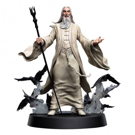 LORD OF THE RINGS SARUMAN THE WHITE 26CM STATUE FIGURES OF FANDOM