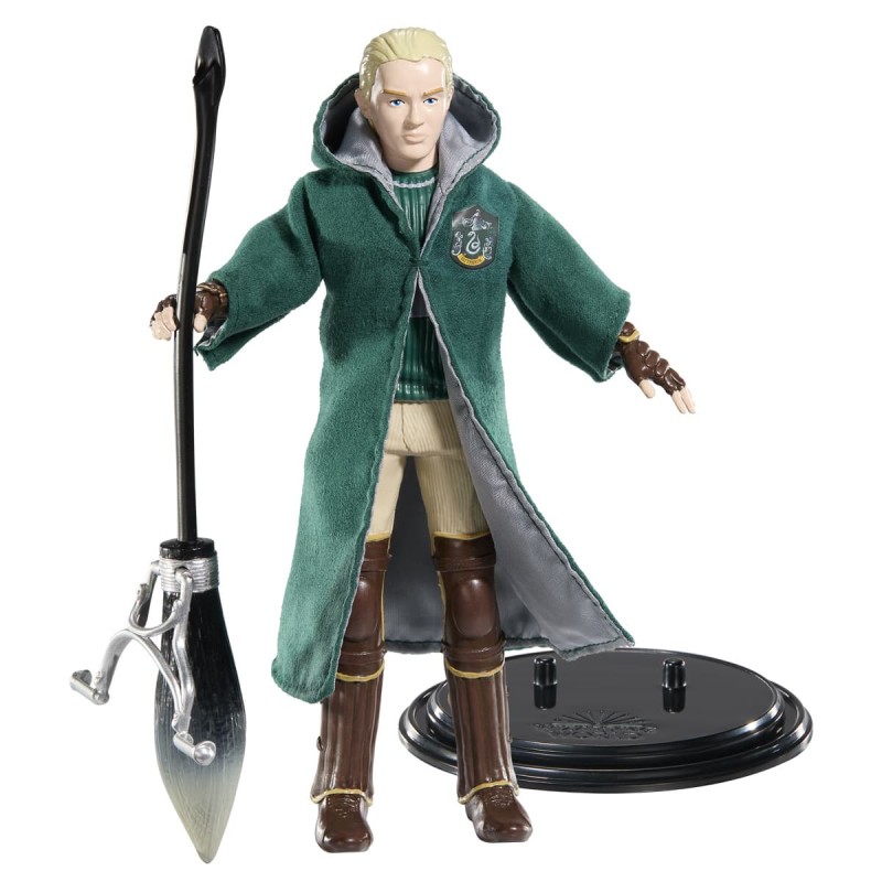 HARRY POTTER BENDYFIGS DRACO MALFOY QUIDDITCH ACTION FIGURE NOBLE COLLECTIONS