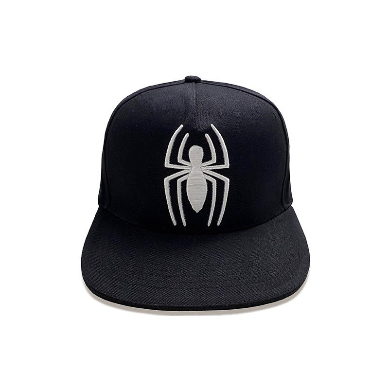 MARVEL SPIDER-MAN LOGO BLACK BASEBALL CAP CAPPELLO HEROES INC