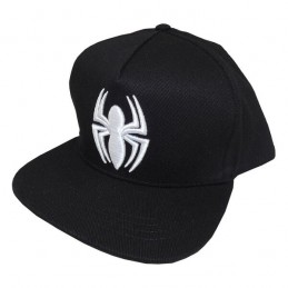 HEROES INC MARVEL SPIDER-MAN LOGO BLACK BASEBALL CAP