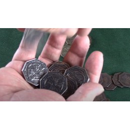 STEAMPUNK 24 METAL COINS SET DRAWLAB ENTERTAINMENT