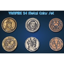 VAMPIRE 24 METAL COINS SET MONETE VAMPIRESCHE DRAWLAB ENTERTAINMENT