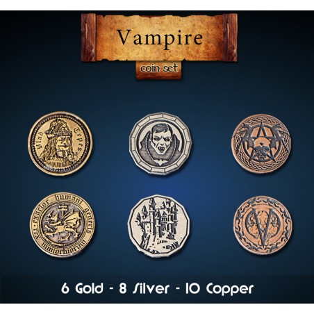 VAMPIRE 24 METAL COINS SET