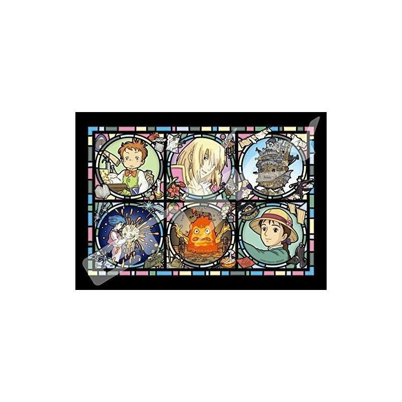 STUDIO GHIBLI HOWL'S MOVING CASTLE STAINED GLASS 208 PCS PUZZLE JIGSAW STUDIO GHIBLI HOWL'S MOVING CASTLE STAINED GLASS 208 PCS PUZZLE JIGSAW