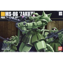 HIGH GRADE HGUC MS-06 ZAKU II MASS PRODUCTION TYPE 1/144 MODEL KIT BANDAI