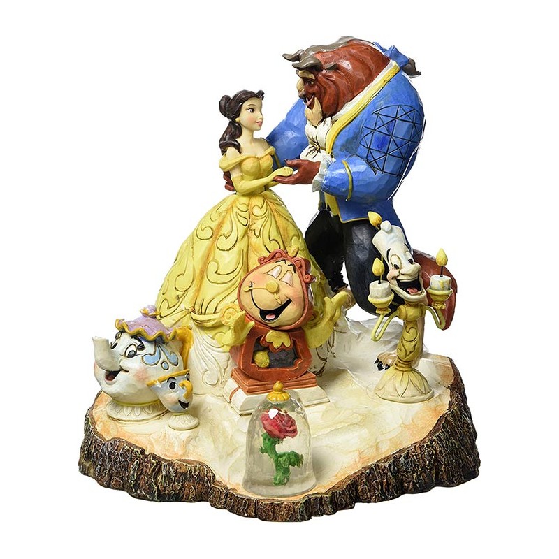 ENESCO BEAUTY AND THE BEAST DIORAMA STATUE FIGURE