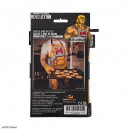 CINEREPLICAS MASTERS OF THE UNIVERSE REVELATION HE-MAN APRON AND OVEN MITT