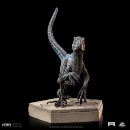 JURASSIC PARK ICONS VELOCIRAPTOR BLUE STATUA FIGURE IRON STUDIOS