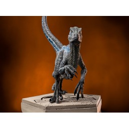 JURASSIC PARK ICONS VELOCIRAPTOR BLUE STATUA FIGURE IRON STUDIOS