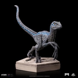 JURASSIC PARK ICONS VELOCIRAPTOR BLUE STATUA FIGURE IRON STUDIOS