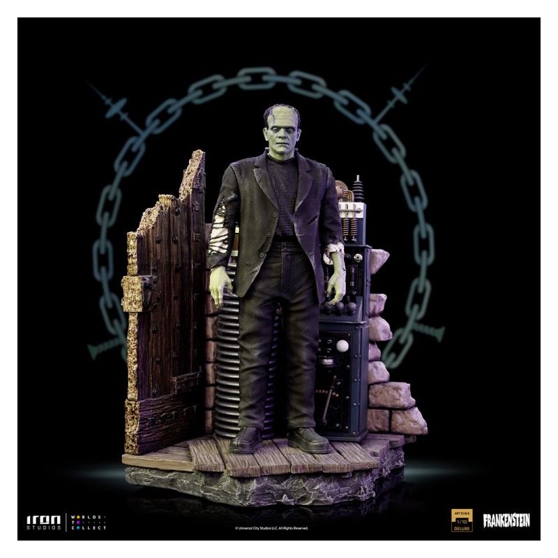 UNIVERSAL MONSTERS FRANKENSTEIN ART SCALE DELUXE 1/10 STATUA FIGURE IRON STUDIOS