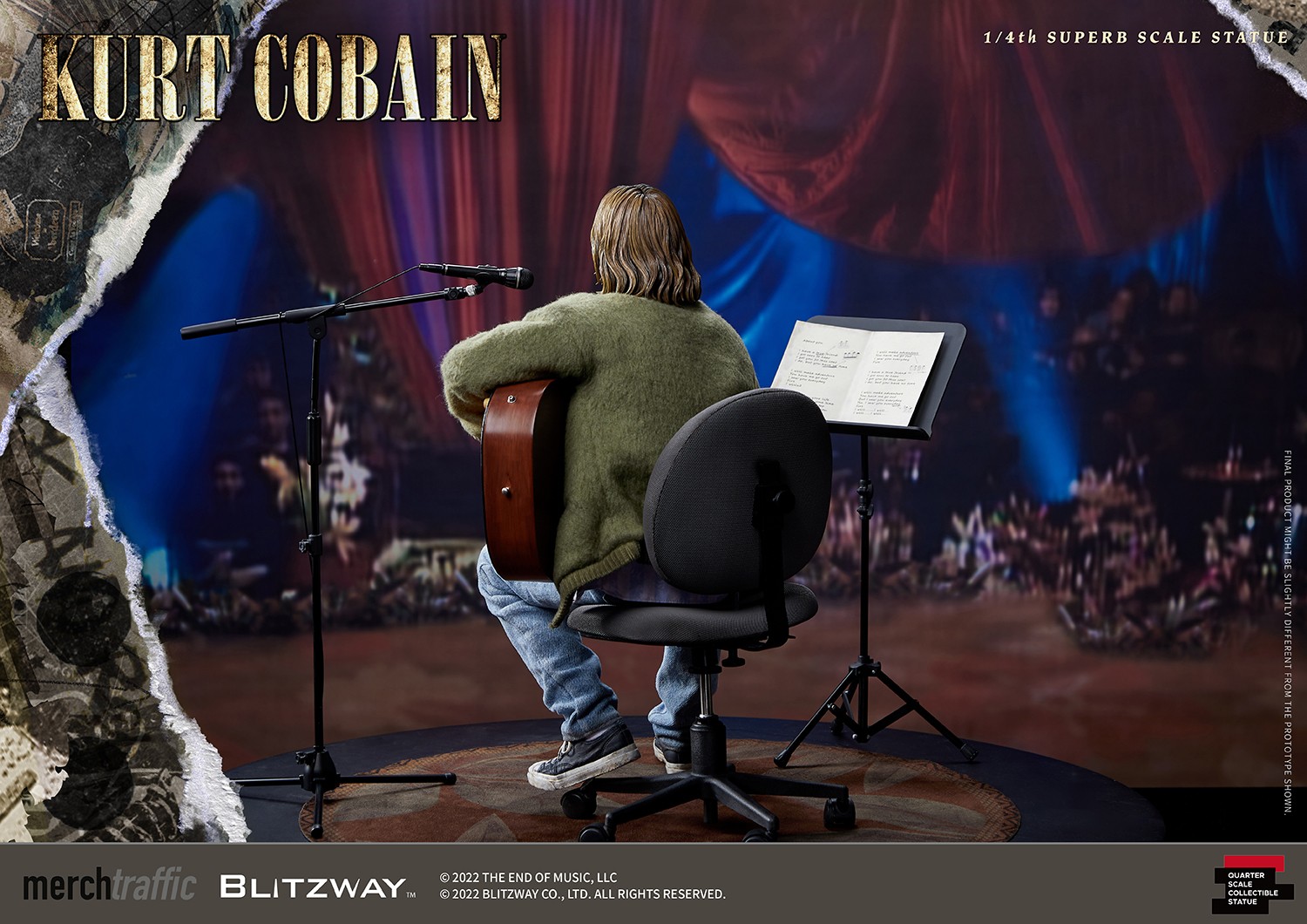 Kurt Cobain Et Notorious Big Photo Originale BLITZWAY NIRVANA KURT COBAIN 1/4 SUPERB SCALE STATUA FIGURE