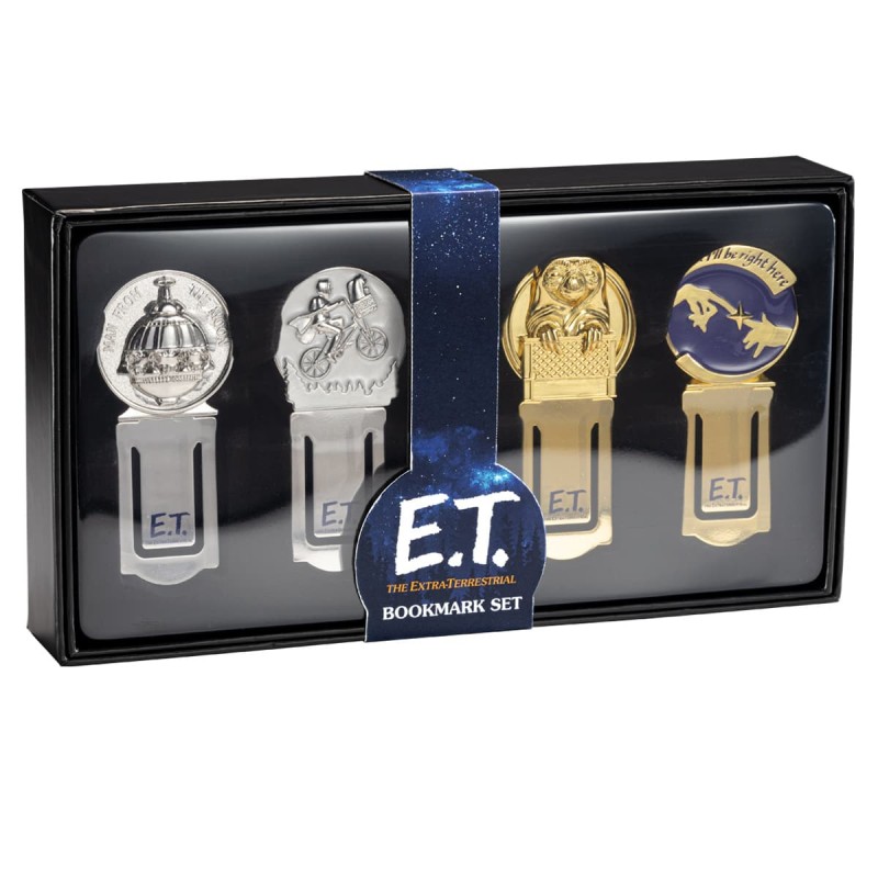 NOBLE COLLECTIONS E.T. THE EXTRA-TERRESTIAL METAL BOOKMARK SET