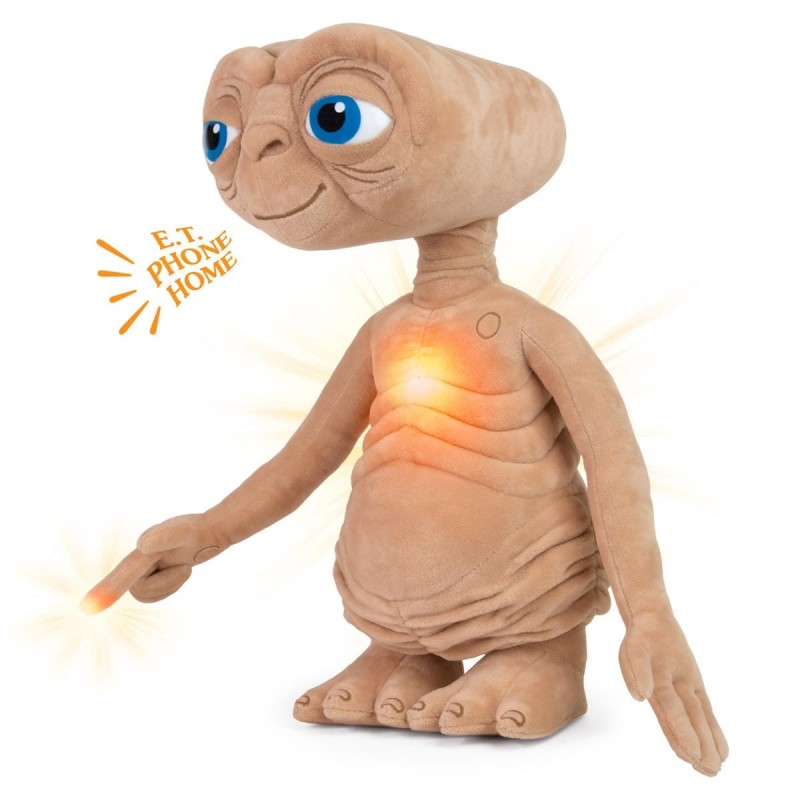 NOBLE COLLECTIONS E.T. THE EXTRA-TERRESTRIAL 35CM PLUSH FIGURE WITH LIGHT AND SOUNDS