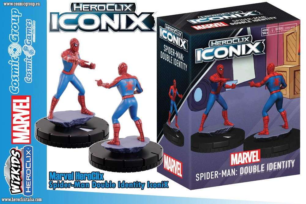 WIZKIDS MARVEL HEROCLIX ICONIX SPIDER-MAN DOUBLE IDENTITY FIGURES