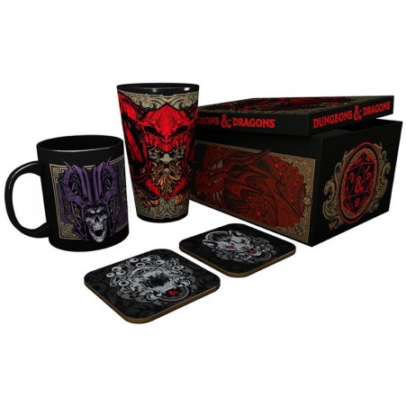 DUNGEONS AND DRAGONS GIFT BOX - TAZZA SOTTOBICCHIERI E BICCHIERE