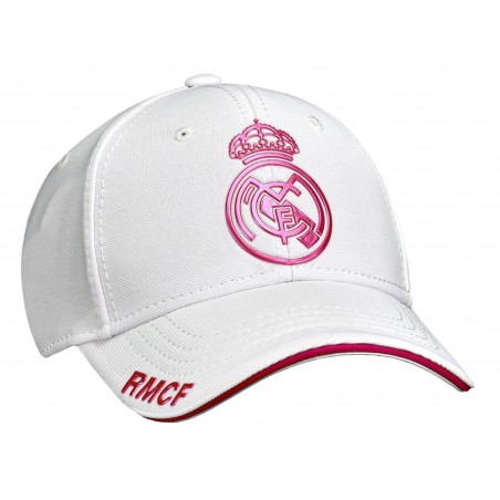 REAL MADRID UFFICIALE LOGO PINK CLASSICO BIANCO BASEBALL CAP