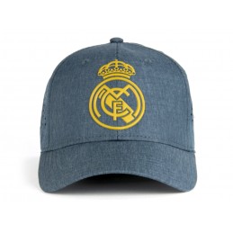 REAL MADRID UFFICIALE LOGO GOLD CLASSICO GREY BASEBALL CAP