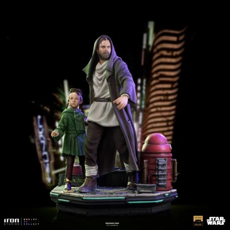 STAR WARS OBI-WAN KENOBI AND YOUNG LEIA BDS ART SCALE DELUXE 1/10 STATUE FIGURE