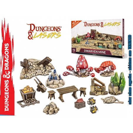 DUNGEONS AND LASERS DWARVEN MINE AMBIENTAZIONE PER MINIATURES GAME