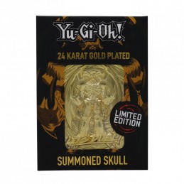 YU-GI-OH! LIMITED EDITION SUMMONED SKULL 24 KARAT GOLD PLATED CARTA IN METALLO PLACCATA ORO FANATTIK