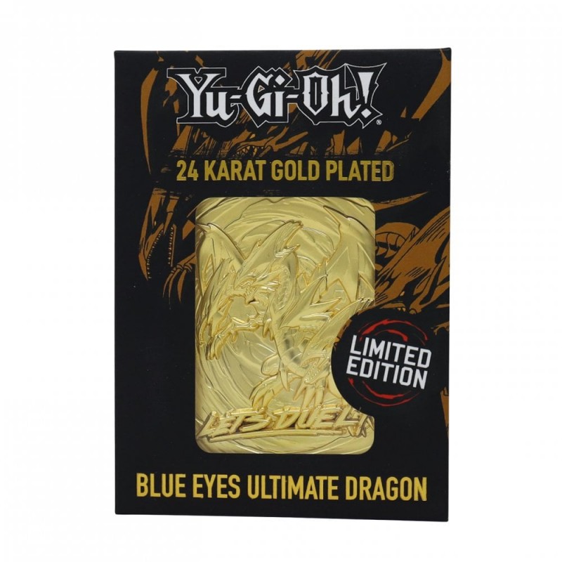 FANATTIK YU-GI-OH! LIMITED EDITION BLUE EYES ULTIMATE DRAGON 24 KARAT GOLD PLATED