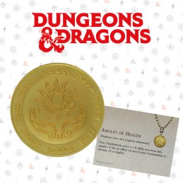 DUNGEONS AND DRAGONS 24 KARAT GOLD PLATED AMULET OF HEALTH MEDALLION REPLICA PLACCATA ORO FANATTIK