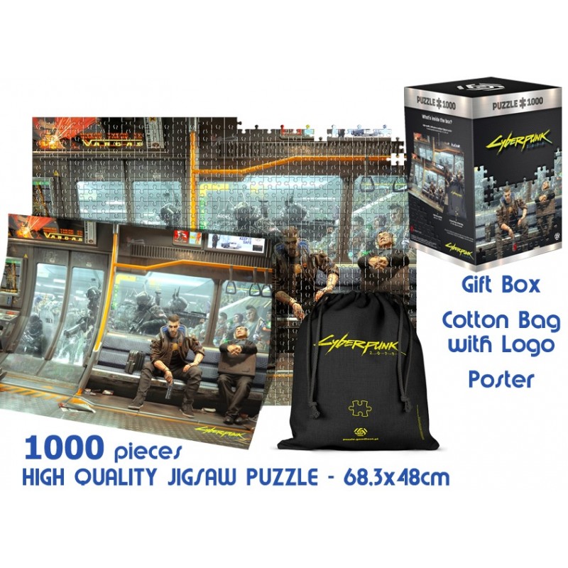 CYBERPUNK 2077 METRO 1000 PEZZI PUZZLE 48X68CM GIFT BOX GOOD LOOT PUZZLE