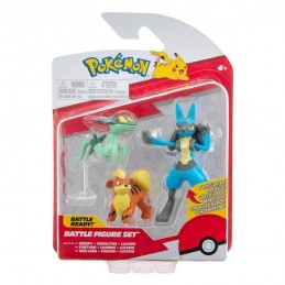 POKEMON BATTLE FIGURE SET LUCARIO DREEPY GROWLITHE FIGURES JAZWARES
