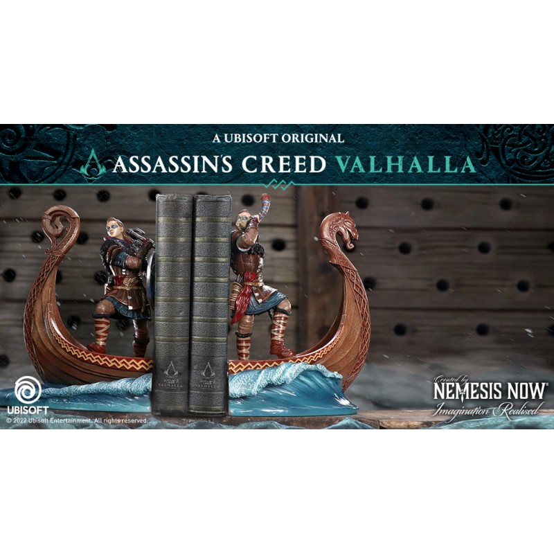 ASSASSIN'S CREED VALHALLA BOOKENDS FERMALIBRI IN RESINA NEMESIS NOW