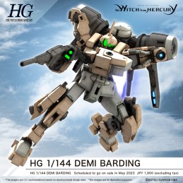 HIGH GRADE HG THE WITCH FROM MERCURY DEMI BARDING 1/144 MODEL KIT ACTION FIGURE BANDAI