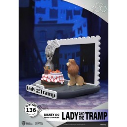 BEAST KINGDOM D-STAGE DISNEY 100 YEARS LADY AND THE TRAMP STATUE FIGURE DIORAMA