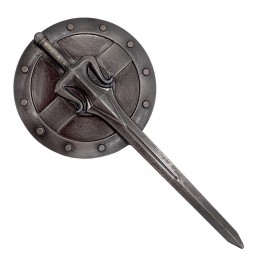 FACTORY ENTERTAINMENT MASTERS OF THE UNIVERSE REVELATION POWER SWORD AND SHIELD METAL BOTTLE OPENER